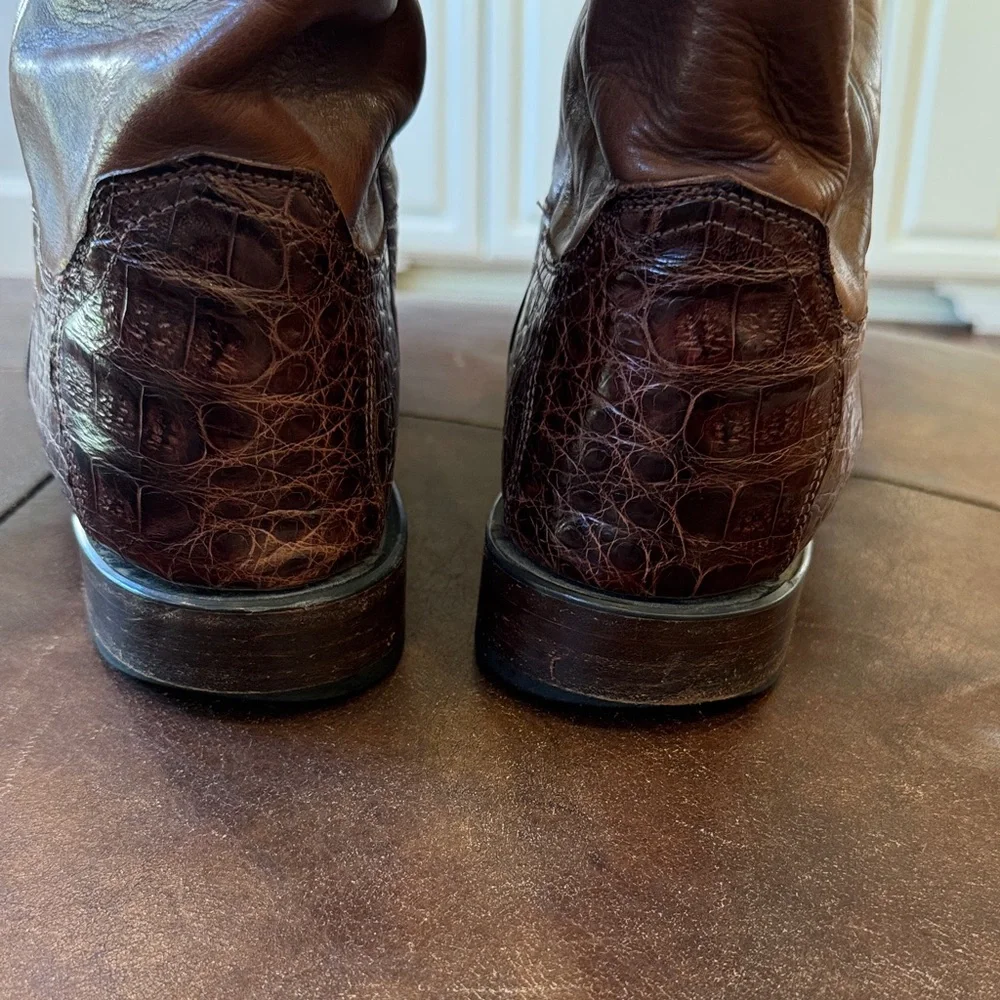 REAL - Lucchese Brown Alligator boats - Picture 10 of 13